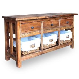 Sideboard Solid Mahogany Wood 39.4"x11.8"x19.7"