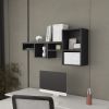Globe Wall-Mounted Shelf Unit with 5 Shelves, Black
