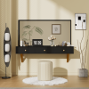 GO 47" Floating Shelf with Drawer, Multi-Purpose Wall-Mounted Vanity Table, Mounted Desk, Floating Table for Bedroom, Bathroom, Hairdressers