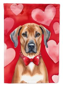 Rhodesian Ridgeback My Valentine Garden Flag Mailbox Flag Decorative Yard Flag Banner Outside Patio Artwork Yard Flower Beds, Garden Size, Multicolor