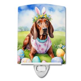 NEW Redbone Coonhound Easter Egg Hunt Ceramic Night Light Compact, UL-Certified, Ideal for Bedroom, Bathroom, Nursery, Hallway, Kitchen, 6x4x3
