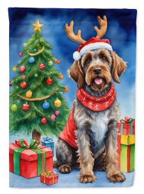 Wirehaired Pointing Griffon Christmas Reindeer Garden Flag Mailbox Flag Decorative Yard Flag Banner Outside Patio Artwork Yard Flower Beds