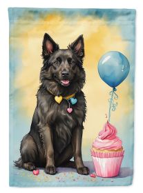 Belgian Sheepdog Happy Birthday Garden Flag Mailbox Flag Decorative Yard Flag Banner Outside Patio Artwork Yard Flower Beds, Garden Size, Multicolor