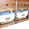Sideboard Solid Mahogany Wood 39.4"x11.8"x19.7"
