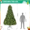 9Ft Artificial Christmas Tree with 2576 PE&PVC Mixed Branch Tips, Unlit Hinged Premium Spruce Fake Xmas Trees, Holiday Decoration, Easy Assembly