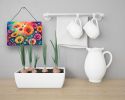 NEW Gerbera Daisies in Color Wall or Door Hanging Prints Aluminum Metal Sign Kitchen Wall Bar Bathroom Plaque Home Decor, 8HX12W, Multicolor