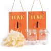 2 Packs LED String Light Vintage Mason Jar Wall Light with Artificial Flower LED Hanging Bottle Lights Retro Sconce for Loft Farmhouse Indoor Inside L