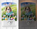 NEW Saluki Easter Egg Hunt Ceramic Night Light Compact, UL-Certified, Ideal for Bedroom, Bathroom, Nursery, Hallway, Kitchen, 6x4x3, Multicolor