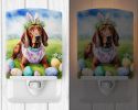 NEW Redbone Coonhound Easter Egg Hunt Ceramic Night Light Compact, UL-Certified, Ideal for Bedroom, Bathroom, Nursery, Hallway, Kitchen, 6x4x3