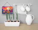 NEW Dahlias in Color Wall or Door Hanging Prints Aluminum Metal Sign Kitchen Wall Bar Bathroom Plaque Home Decor, 8HX12W, Multicolor