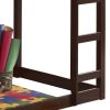 Espresso Twin Loft Bed with Ladder