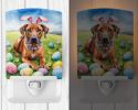 NEW Rhodesian Ridgeback Easter Egg Hunt Ceramic Night Light Compact, UL-Certified, Ideal for Bedroom, Bathroom, Nursery, Hallway, Kitchen, 6x4x3