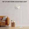 Minimalist floor lamp with pleated lampshade 3000K Reading Lamp for Bedroom Living Room