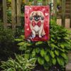 Pekingese My Valentine Garden Flag Mailbox Flag Decorative Yard Flag Banner Outside Patio Artwork Yard Flower Beds, Garden Size, Multicolor