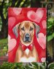 Rhodesian Ridgeback My Valentine Garden Flag Mailbox Flag Decorative Yard Flag Banner Outside Patio Artwork Yard Flower Beds, Garden Size, Multicolor