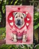 Shar Pei My Valentine Garden Flag Mailbox Flag Decorative Yard Flag Banner Outside Patio Artwork Yard Flower Beds, Garden Size, Multicolor