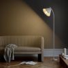 Minimalist floor lamp with pleated lampshade 3000K Reading Lamp for Bedroom Living Room