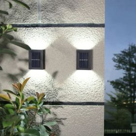 Outdoor Solar Deck Lights Path Garden Patio Pathway Stairs Step Fence Lamp 2pcs (Color: as picture)