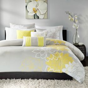 6 Piece Printed Duvet Cover Set (Color: as Pic)