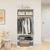 Closet Organizer System Modular: Modern Closet Shelves Wall Mounted or Walk in Closet System Racks and Shelving Built in Clothes Storage for Bedroom