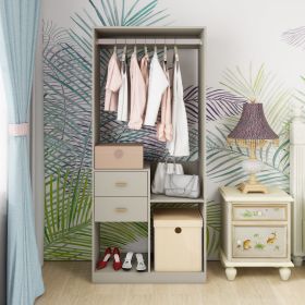 Closet Organizer System, Closet System with Drawers, Clothes Organizer with Closet Shelves Wall Mounted (Color: YG-303)