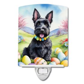 NEW Scottish Terrier Easter Egg Hunt Ceramic Night Light Compact, UL-Certified, Ideal for Bedroom, Bathroom, Nursery, Hallway, Kitchen, 6x4x3 (Default: Default)