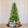 Artificial Christmas Tree Prelit PE&PVC With Metal Stand,550 Multi-Colour LED Lights