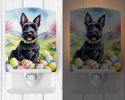 NEW Scottish Terrier Easter Egg Hunt Ceramic Night Light Compact, UL-Certified, Ideal for Bedroom, Bathroom, Nursery, Hallway, Kitchen, 6x4x3