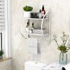 Wall Mounted 2-Tier Bathroom Towel Rack with 2 Towel Bars