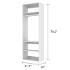 Closet Organizer System Modular: Modern Closet Shelves Wall Mounted or Walk in Closet System Racks and Shelving Built in Clothes Storage for Bedroom
